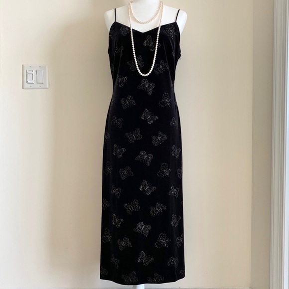 velvet butterfly dress